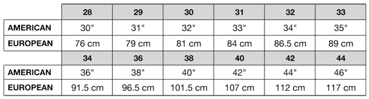Michael Kors Men's Size Guide