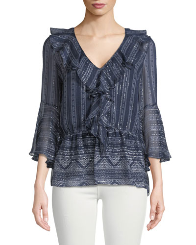 Blue Silk Blouse | Neiman Marcus